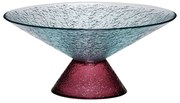 Fruttiera in vetro rosso e blu ø 25 cm Bonbon - Hübsch