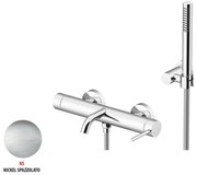 Rubinetto per vasca getto aerato Circle two per muro cromo spazzolato GATTONI RUBINETTERIA