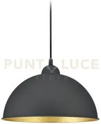 Duoline sospensione jimmy metallo nero ed interno oro d. 31cm per s...