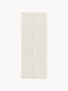 Passatoia soffice a pelo lungo con motivo in rilievo Jade