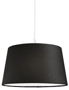 Lampada a sospensione bianca paralume nero 45 cm - PENDEL