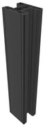 Palo Maia in alluminio finitura verniciato Grigio H 198 cm x L 6 cm x P 6 cm