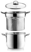 Pentola per pasta in acciaio inox con coperchio Anett, 6 l - Orion