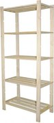 Scaffale 5 ripiani a doghe 75x40x170 cm in Legno di Pino Naturale...