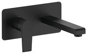 Miscelatore lavabo a muro Mariani serie Artic in ottone nero opaco