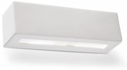 Applique da Parete in Gesso-Ceramico VEGA E27 Pitturabile da Interno Colore del corpo Pitturabile