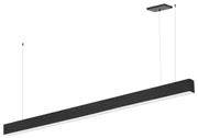 Lampada Lineare LED a Sospensione 55W 150cm nera con driver PHILIPS Colore Bianco Variabile CCT