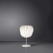 Lampada Da Tavolo Moderna Con Base 1 Luce Queen In Polilux Bianco Made In Italy