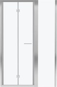 Fisso in linea Record L 40 x H 195cm, Sp. 6 mm vetro smerigliato profilo silver