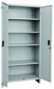 Armadio alto Pratiko S in acciaio, grigio L 80 x H 179.5 x P 40 cm, 2 ante, da interno