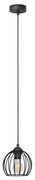 Lampadario a sospensione con filo MERCURE 1xE27/15W/230V diametro 16 cm nero