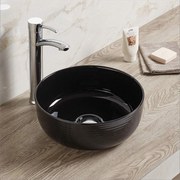 Lavabo D'Appoggio 35,8 Cm Rubicer "Break The Rules" Nero Lucido