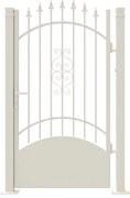 Cancello con serratura manuale Marmolada in ferro, apertura a destra, L 104.5, H 180-195 cm, di colore bianco