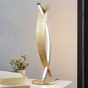 Lucande Lampada da tavolo LED Marija, color oro, dimmerabile, 62 cm