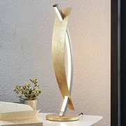 Lucande Lampada da tavolo LED Marija, color oro, dimmerabile, 62 cm