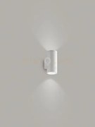 Quarondo applique 2 luci tondo alluminio per esterni colore bianco ...
