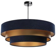 Lampadario su filo TRINITI 1xE27/60W/230V blu/oro