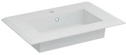 Lavabo integrale rettangolare Bellagio L 71 x H 14 x P 46 cm in ceramica bianco