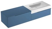 Mobile sottolavabo e lavabo Ginevra per vasca a destra avio L 170 x H 36 x P 51 cm
