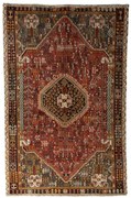 Shiraz Tappeto persiano 160 x 250 Rosso (Iran) Annodato A Mano