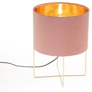 Lampada da tavolo moderna rosa con oro - Rosalina