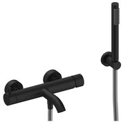 Rubinetto per vasca getto laminare cristallino Loop k per muro nero