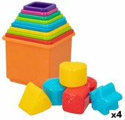 Blocchi Impilabili PlayGo 16 Pezzi 4 Unità 10,5 x 9 x 10,5 cm