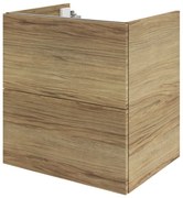 Mobile da bagno sospeso sotto lavabo L 60 x H 64 x P 48 cm miele, 1 cassetto Neo, Maniglie acquistabili separatamente