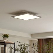 Pannello LED Lindby Livel, 4.000 K, 40 cm x 40 cm, argento, alluminio