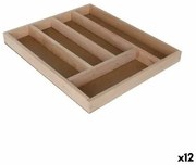 Vassoio Portaposate Quttin Legno 33 x 28 x 3,5 cm (12 Unità)