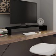 Mobile/rialzo porta tv in vetro nero 100x30x13 cm