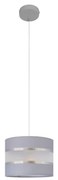 Lampadario a sospensione con filo HELEN 1xE27/15W/230V diametro 20 cm grigio/argento