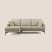 Saturno divano angolare moderno in tessuto morbido impermeabile T03 beige