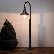 Lampione Lindby Daphne, 1 luce, nero, altezza 120 cm, alluminio