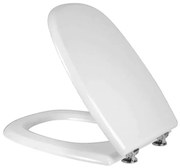 Copriwater compatibile per Tesi Ideal Standard in legno bianco con cerniere regolabili