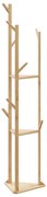 Appendiabiti Con Ganci E Ripiani 39x33x166 Cm İn Bambù /