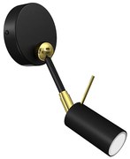 Faretto da parete IRIS 1xGU10/MR11/40W/230V nero/oro