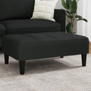 Poggiapiedi Nero 77x55x31 Cm İn Velluto /