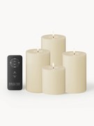 Set di 4 candele a LED fatte a mano con telecomando Real Flame