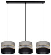 Lampadario a sospensione con filo CORAL 3xE27/60W/230V nero-grigio