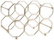 Portabottiglie pieghevole in metallo color oro Honeycomb - PT LIVING