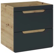 Mobile sotto lavabo sospeso colore naturale e antracite - 60 cm - ARUBA
