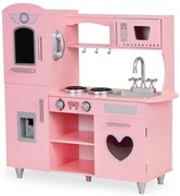 Cucina in legno per bambine in rosa