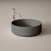 Lavabo da appoggio Colors tondo in ceramica L 37 x P 37 x H 12 cm grigio