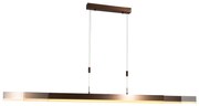 Lampada a sospensione regolabile bronzo scuro 150 cm con LED dimmerabile - Lamba