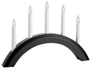 Markslöjd 705955 - Candelabro natalizio AVENTO 5xE10/3W/230V nero