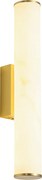 Lampada da parete Japandi in ottone e alabastro con LED dimmerabile a 3 fasi - Josephine