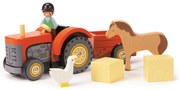 Tender Leaf - Trattore in legno con cavallo