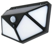 Applique Led 10W Nero con pannello solare IP44 Bianco neutro 4500K con sensore crepuscolare e di movimento M LEDME