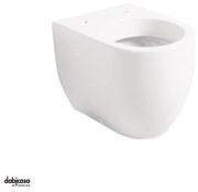 Kerasan "Flo 56" Wc Da Terra Filo Parete Bianco Lucido